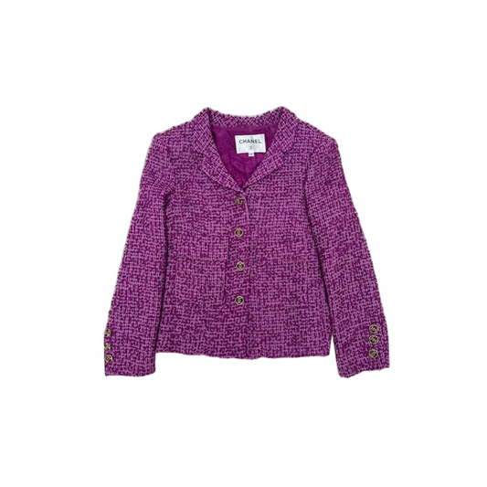 Chanel Tweed Jacket Purple size 36