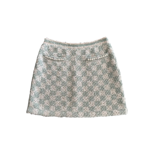 Chanel plain cotton blue skirt size 38